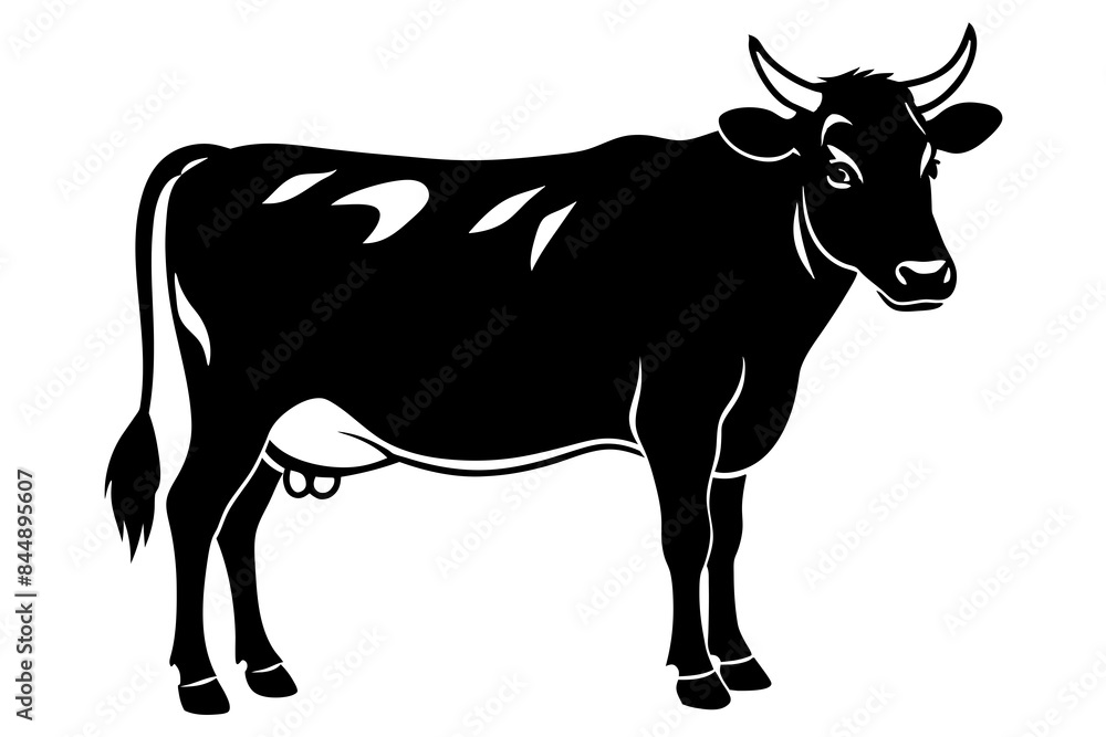 cow animal silhouette vector illustration cow animal silhouette vector illustration