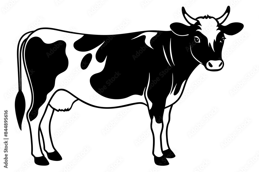 cow animal silhouette vector illustration cow animal silhouette vector illustration