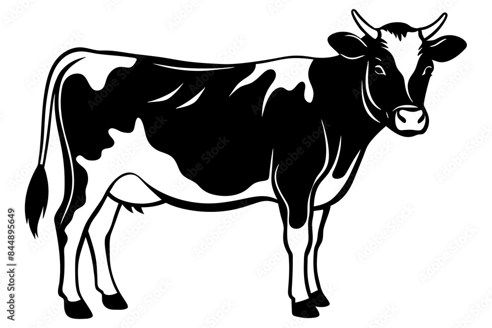 cow animal silhouette vector illustration cow animal silhouette vector illustration