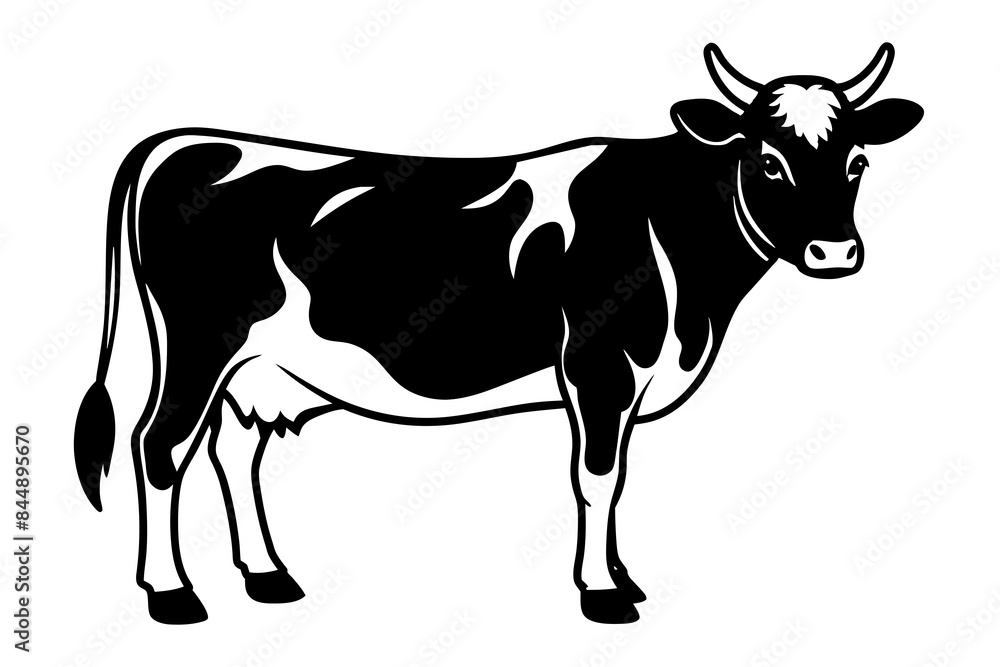 cow animal silhouette vector illustration cow animal silhouette vector illustration