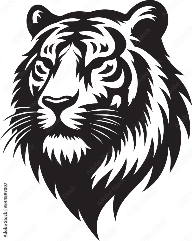 Tiger head sketch hand drawn Vector illustration Tiger head sketch hand drawn Vector illustration