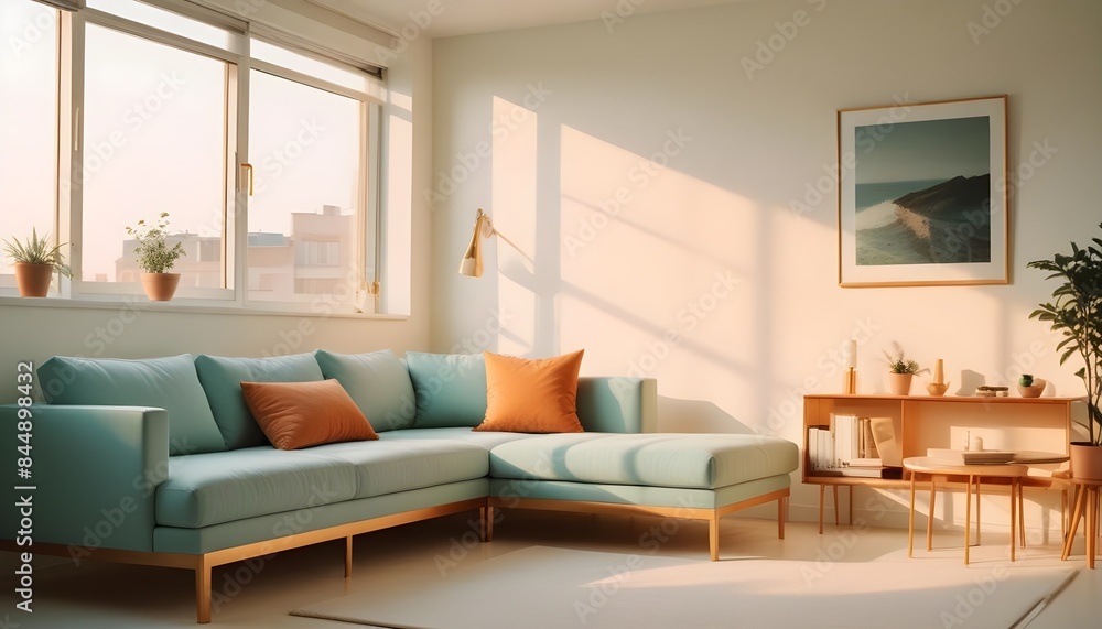 Fototapeta premium white and gold theme modern interior