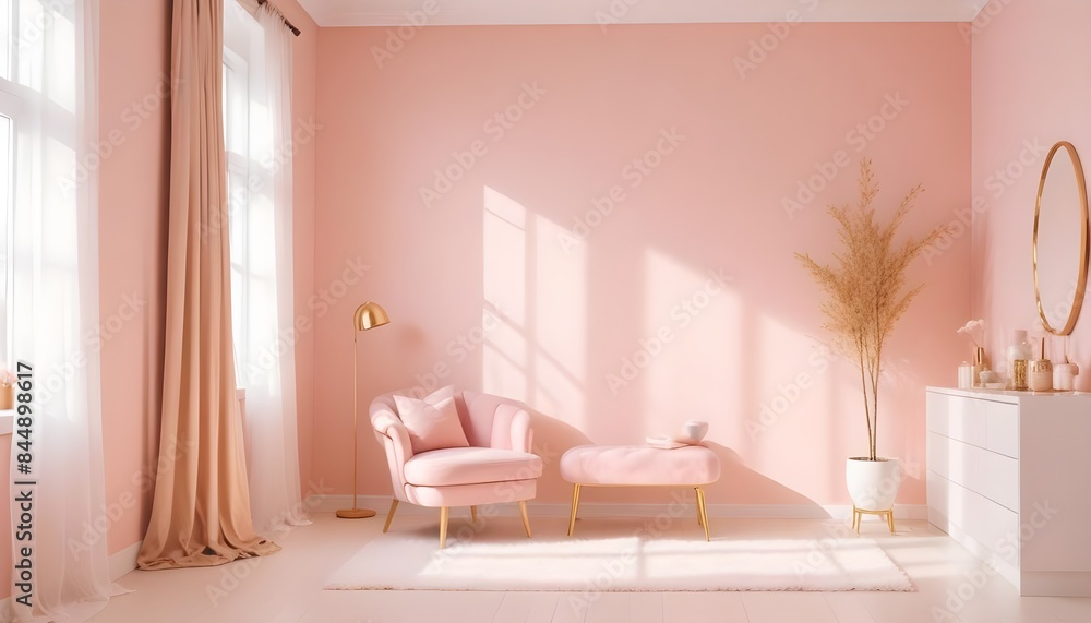 white and gold theme modern interior