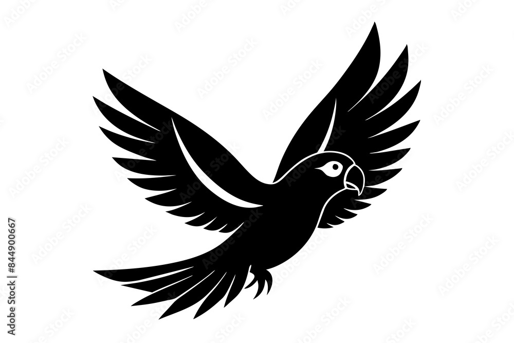 parrot bird silhouette vector illustration parrot bird silhouette vector illustration