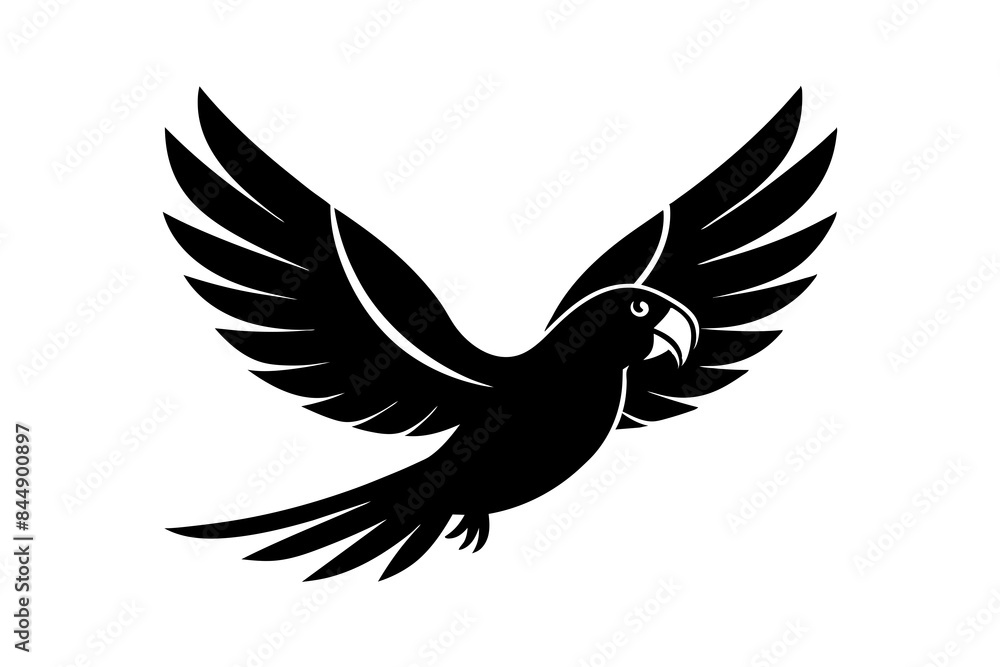 parrot bird silhouette vector illustration parrot bird silhouette vector illustration
