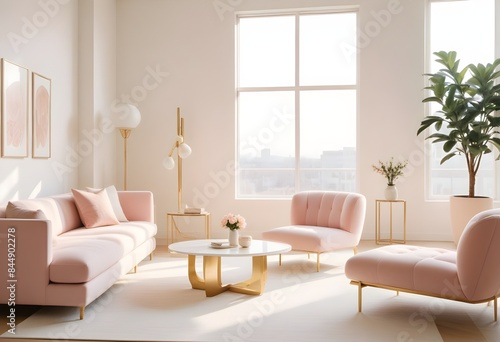 Wallpaper Mural white and gold theme modern interior Torontodigital.ca