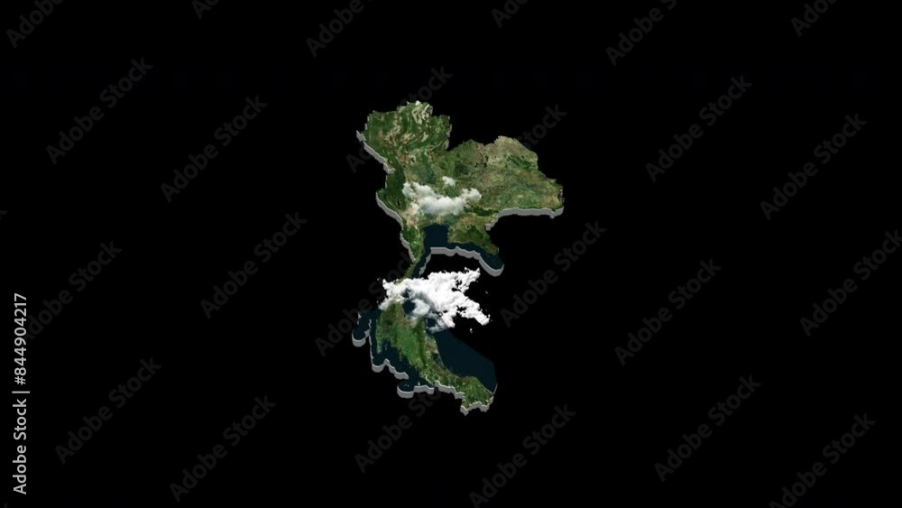 Thailand 3D Country Map Animation Transparent Alpha Thailand 3D Country Map Animation Transparent Alpha