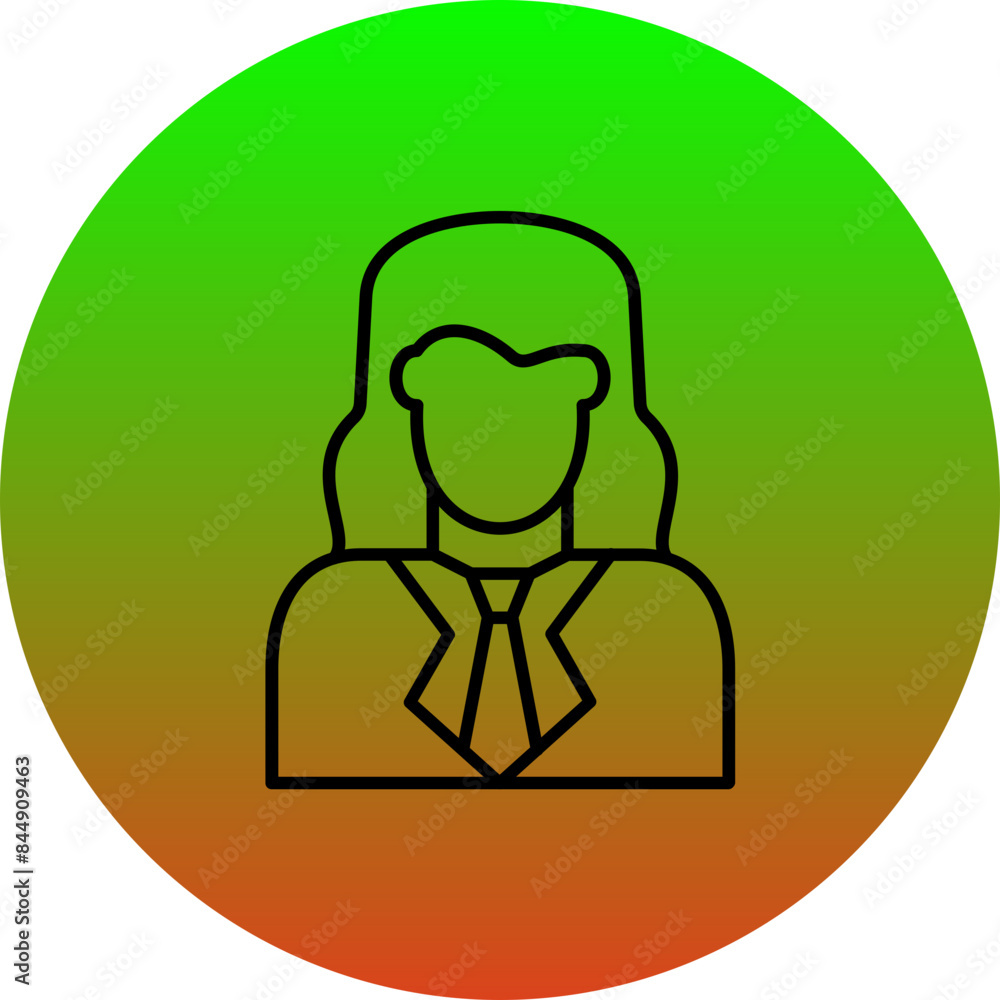Female Accountant Icon Female Accountant Icon
