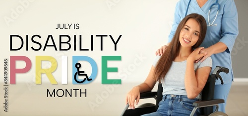 Handicapped young woman wit...