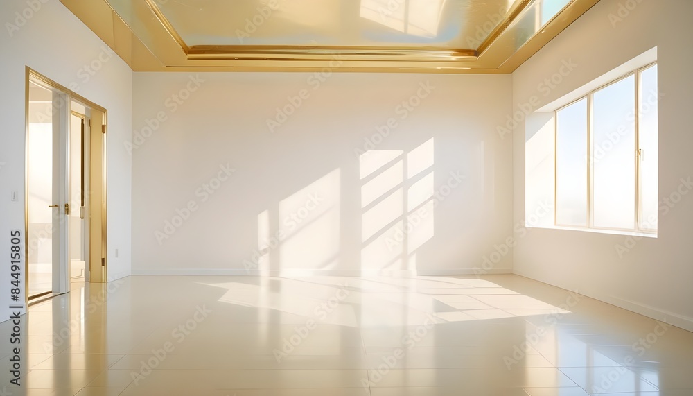 Obraz premium white and gold theme modern interior