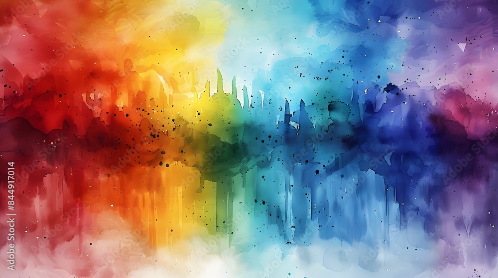 a vibrant and captivating rainbow watercolor background, blending hues seamlessly to create a mesmerizing display of color and texture