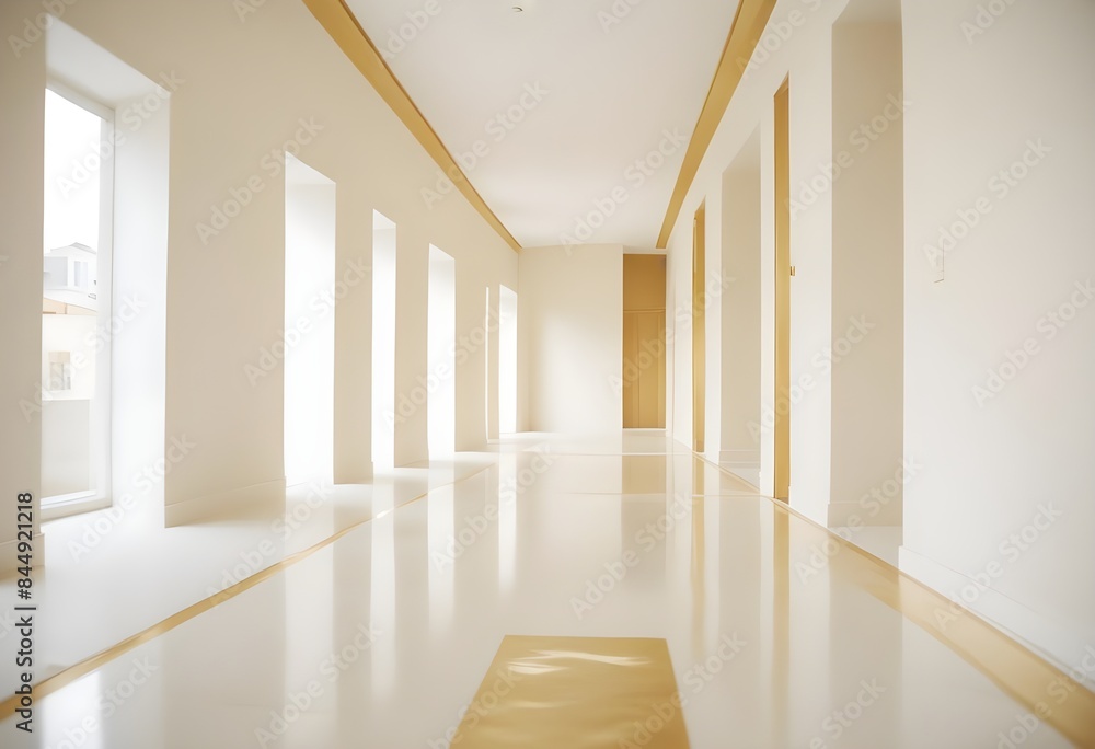 Obraz premium white and gold theme modern interior