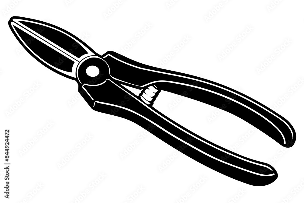 Pliers Plus cut silhouette vector illustration Pliers Plus cut silhouette vector illustration