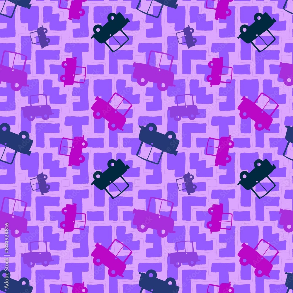 Cartoon toys seamless cars pattern for wrapping paper and fabrics and linens Cartoon toys seamless cars pattern for wrapping paper and fabrics and linens