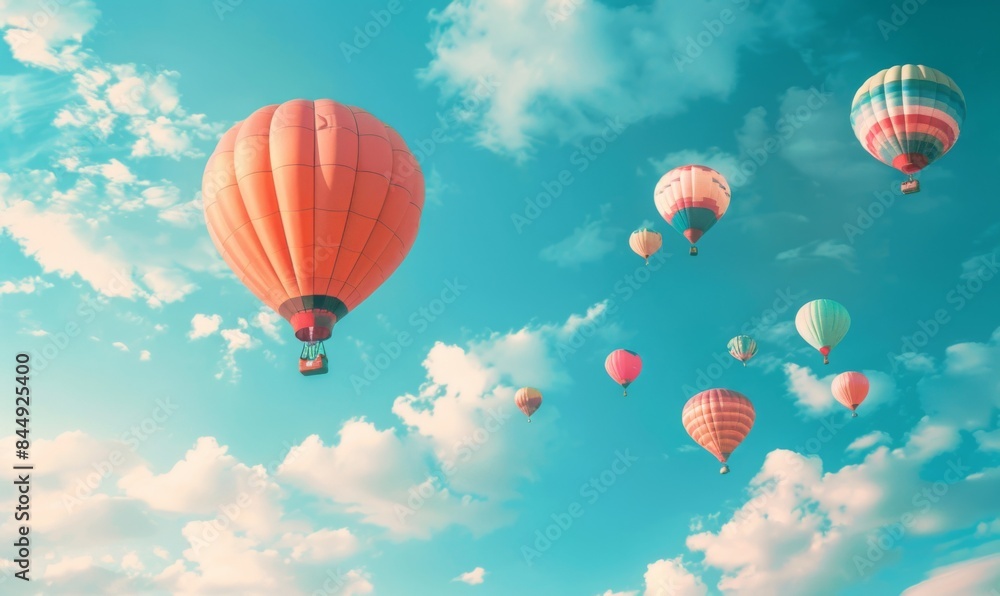 Colorful hot air balloons in the sky Colorful hot air balloons in the sky