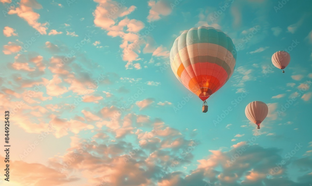 Fototapeta premium Colorful hot air balloons in the sky