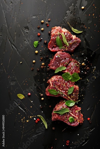 Beef steak dry aged with spices Generative AI