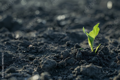 A sprout emerging from the ground Generative AI