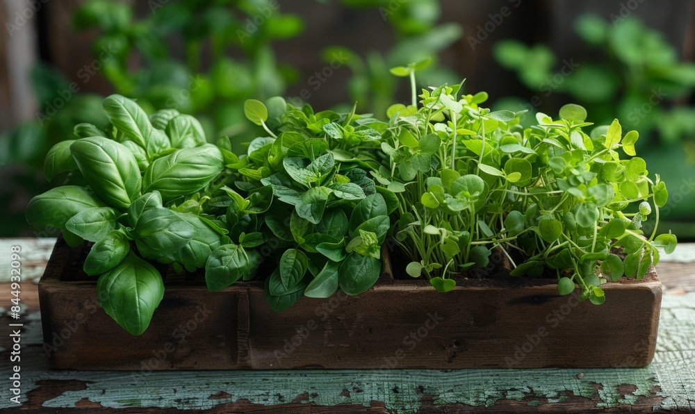 Fototapeta premium Freshly picked herbs