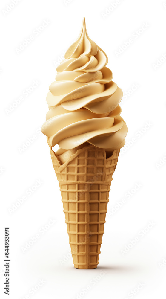 gold soft serve on white background gold soft serve on white background