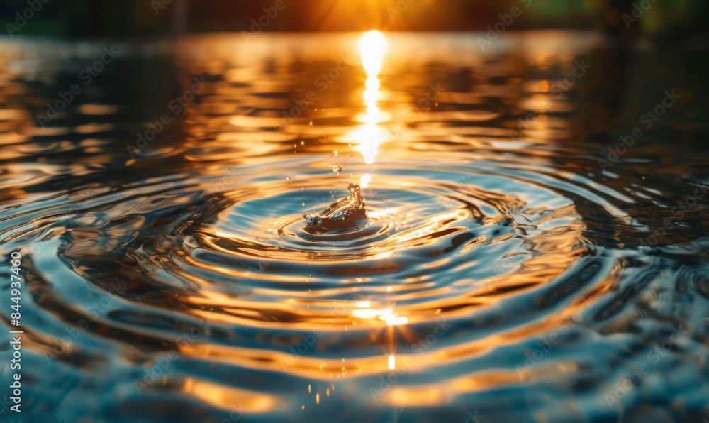 Rippling water in a sunlit lake Rippling water in a sunlit lake