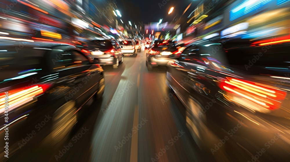 Night Traffic in Motion Blur Night Traffic in Motion Blur