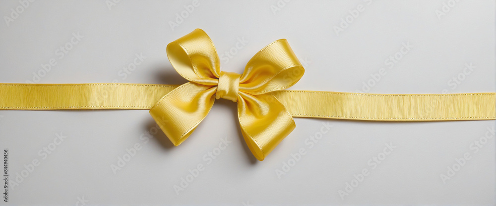Elegant satin ribbon bow on a sheer background Elegant satin ribbon bow on a sheer background