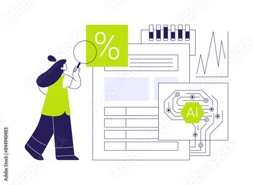 AI-Driven Credit Risk Assessment abstract concept vector illustration.