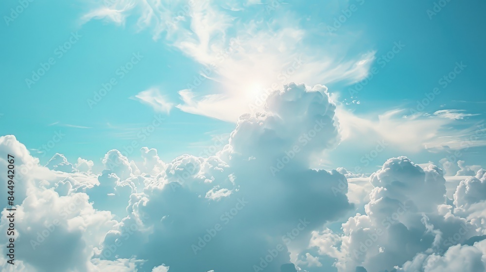 Soft focus of white clouds on a blue sky with space for text Soft focus of white clouds on a blue sky with space for text