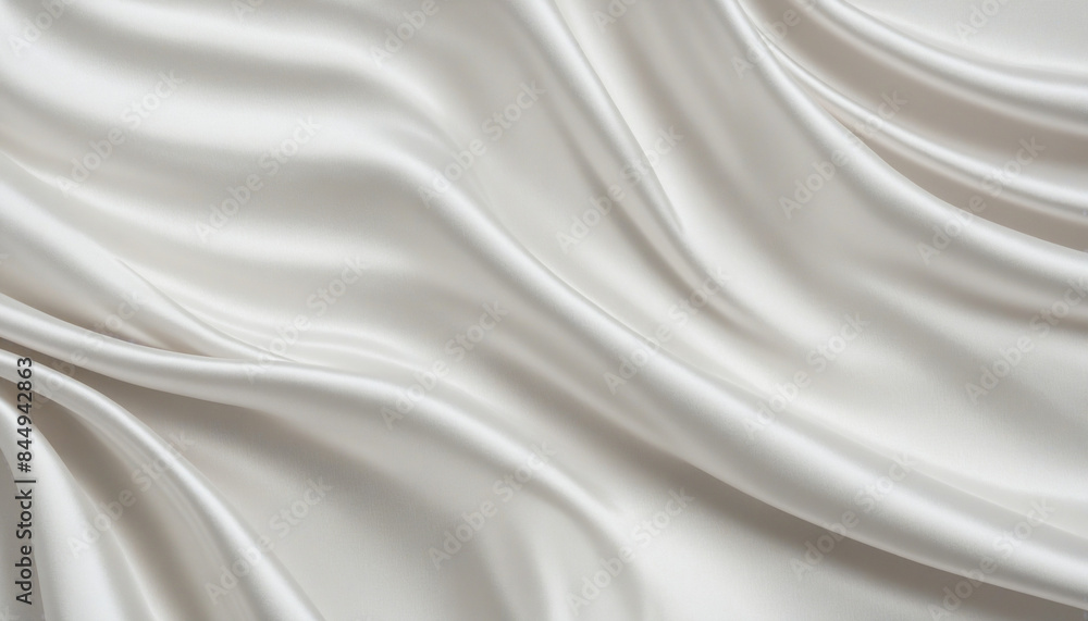 Soft waves of light: an elegant background in white silk Soft waves of light: an elegant background in white silk