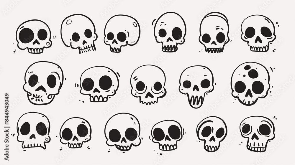 set of skulls set of skulls