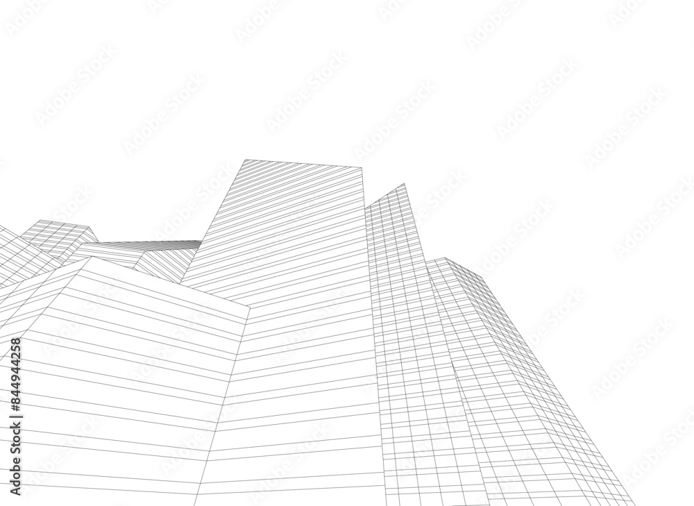 Abstract city vector 3d illustration Abstract city vector 3d illustration
