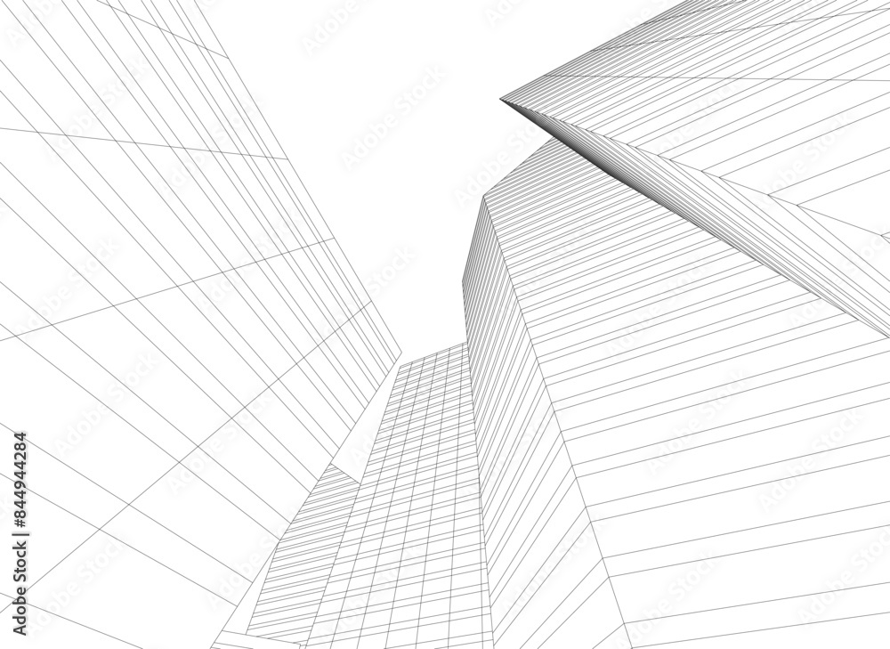 Abstract city vector 3d illustration Abstract city vector 3d illustration