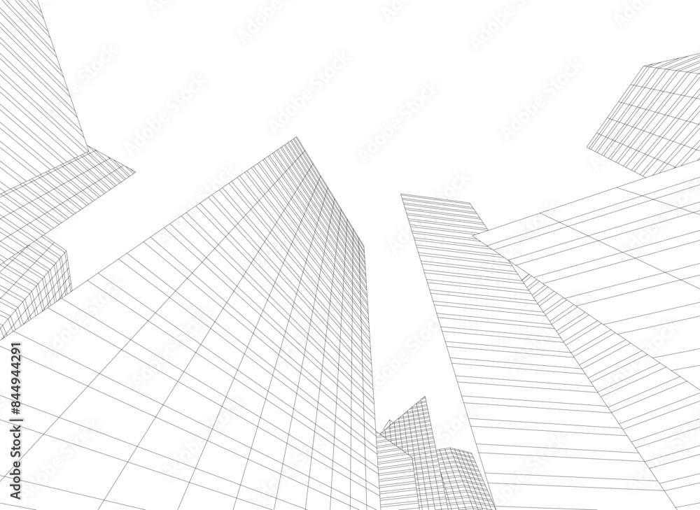 Abstract city vector 3d illustration Abstract city vector 3d illustration