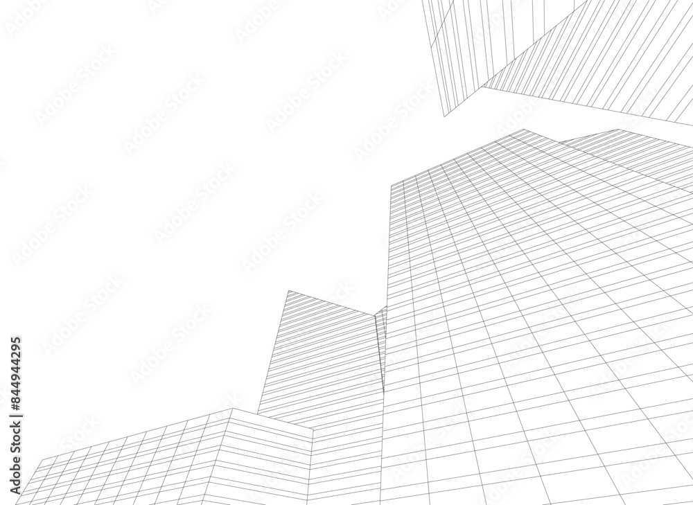 Abstract city vector 3d illustration Abstract city vector 3d illustration