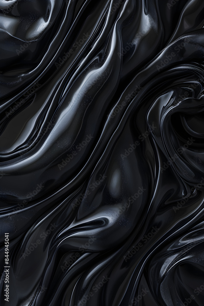Fototapeta premium Elegant Ink Swirl Composition with Abstract Shaping and Natural Form Hints in Monochrome Palette