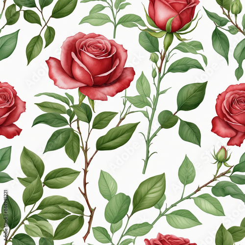 seamless pattern with roses