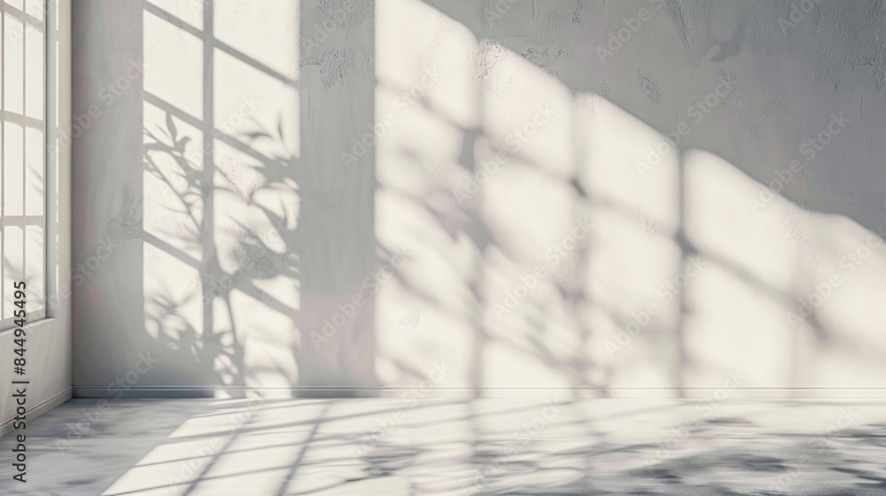 Obraz premium Sunlight and Shadows in an Empty Room