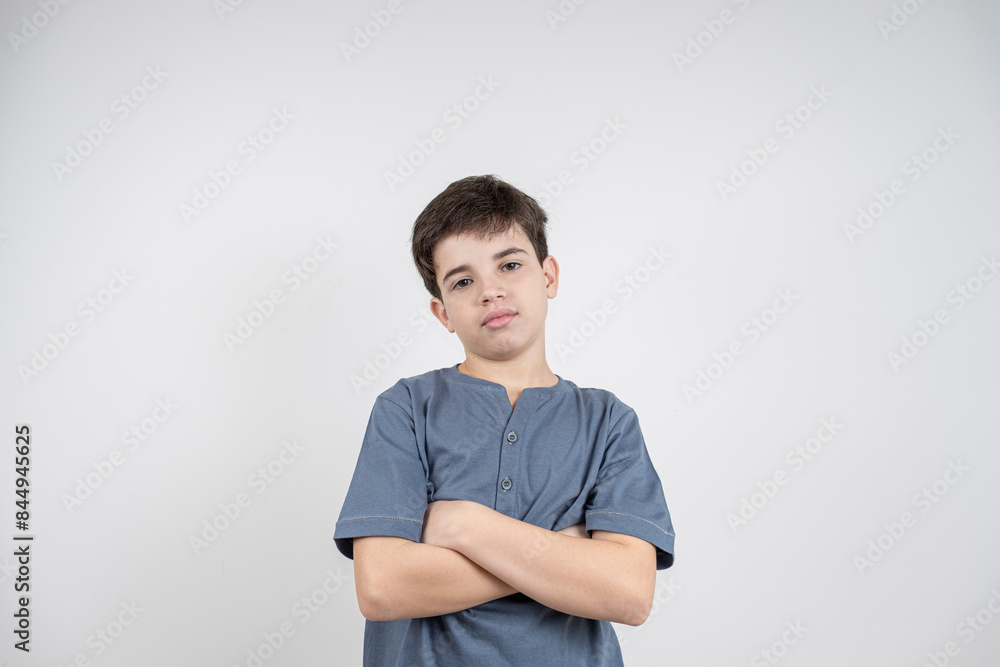 10 year old Brazilian boy serious and facing the camera_2. 10 year old Brazilian boy serious and facing the camera_2.