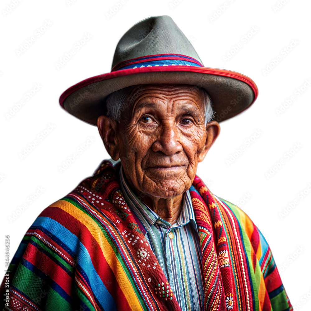 Elderly man wearing traditional clothing on transparent background Elderly man wearing traditional clothing on transparent background