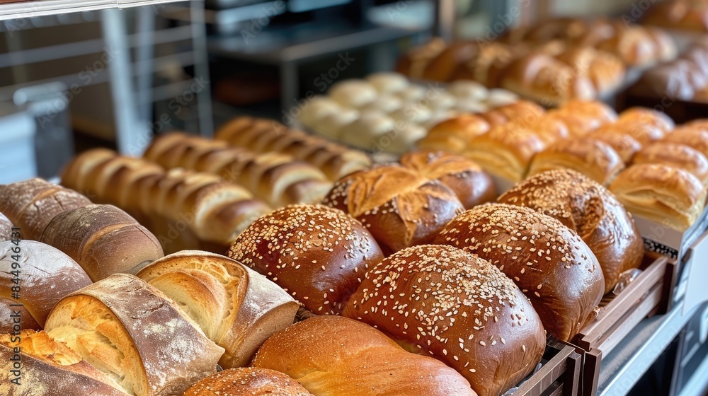 Variety of Fresh Bread Loaves and Rolls Variety of Fresh Bread Loaves and Rolls