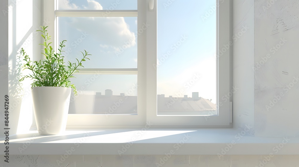 Fototapeta premium 窓と観葉植物