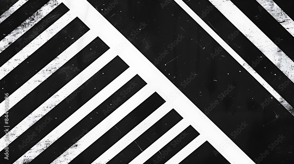 Fototapeta premium Zen in Shadows: Embracing Minimalism in Bold Black and White Composition