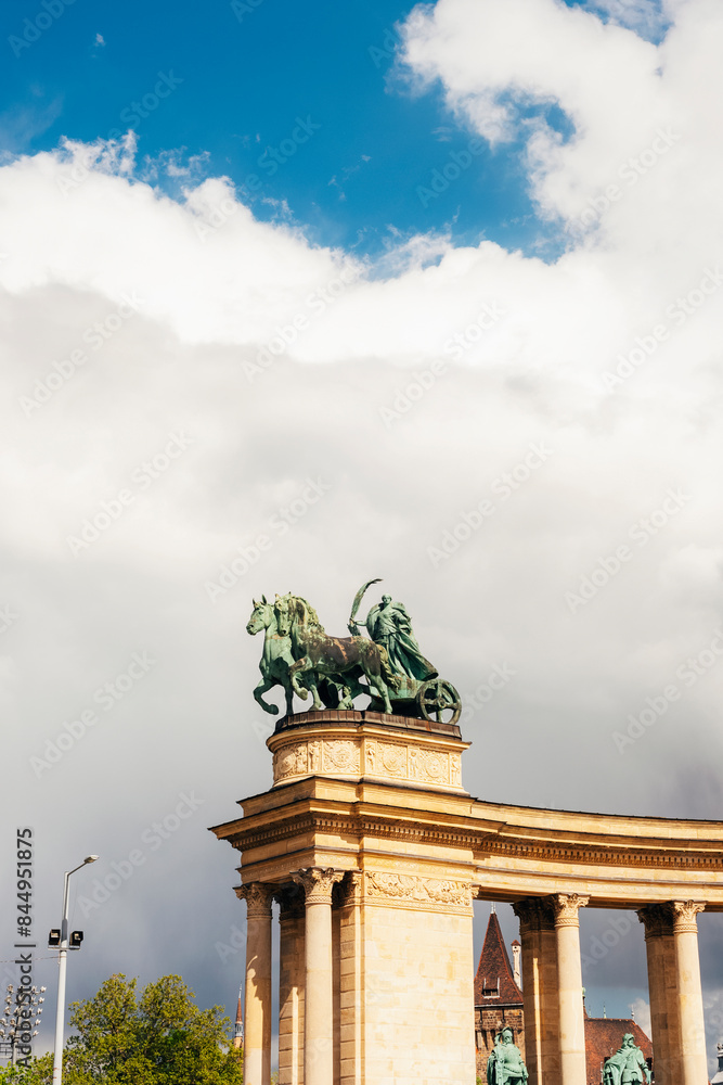 Fototapeta premium Fragment of Millennium Monument on the Heroes' Square, Budapest, Hungary