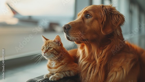 Pets at the airport waiting...