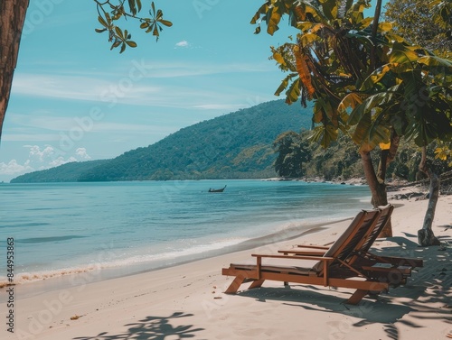 Tropical beach background w...