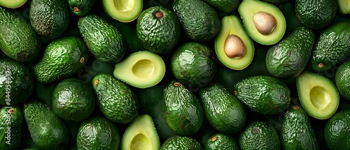 seamless repeatable and tilelable texture pattern of fresh avocados