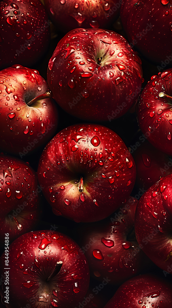 Fresh Red Apples with Water Droplets. Fresh Red Apples with Water Droplets.