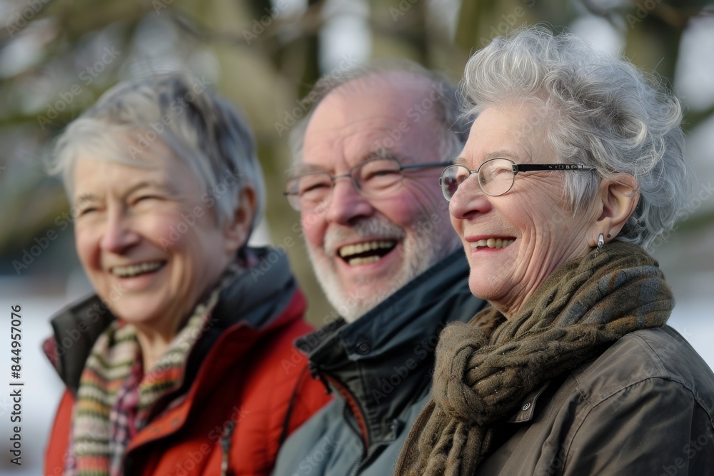 Portrait of a happy senior couple in the park. Selective focus. Portrait of a happy senior couple in the park. Selective focus.