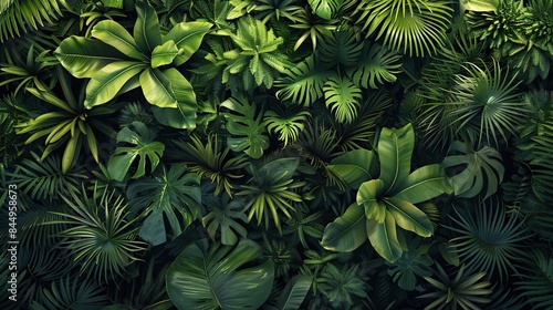  Lush Tropical Foliage Background